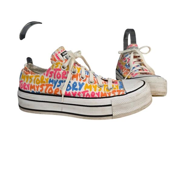 Chuck Taylor All Star Lift Platform My Story Canvas Sneakers Woman's Size 6 - Picture 1 of 14